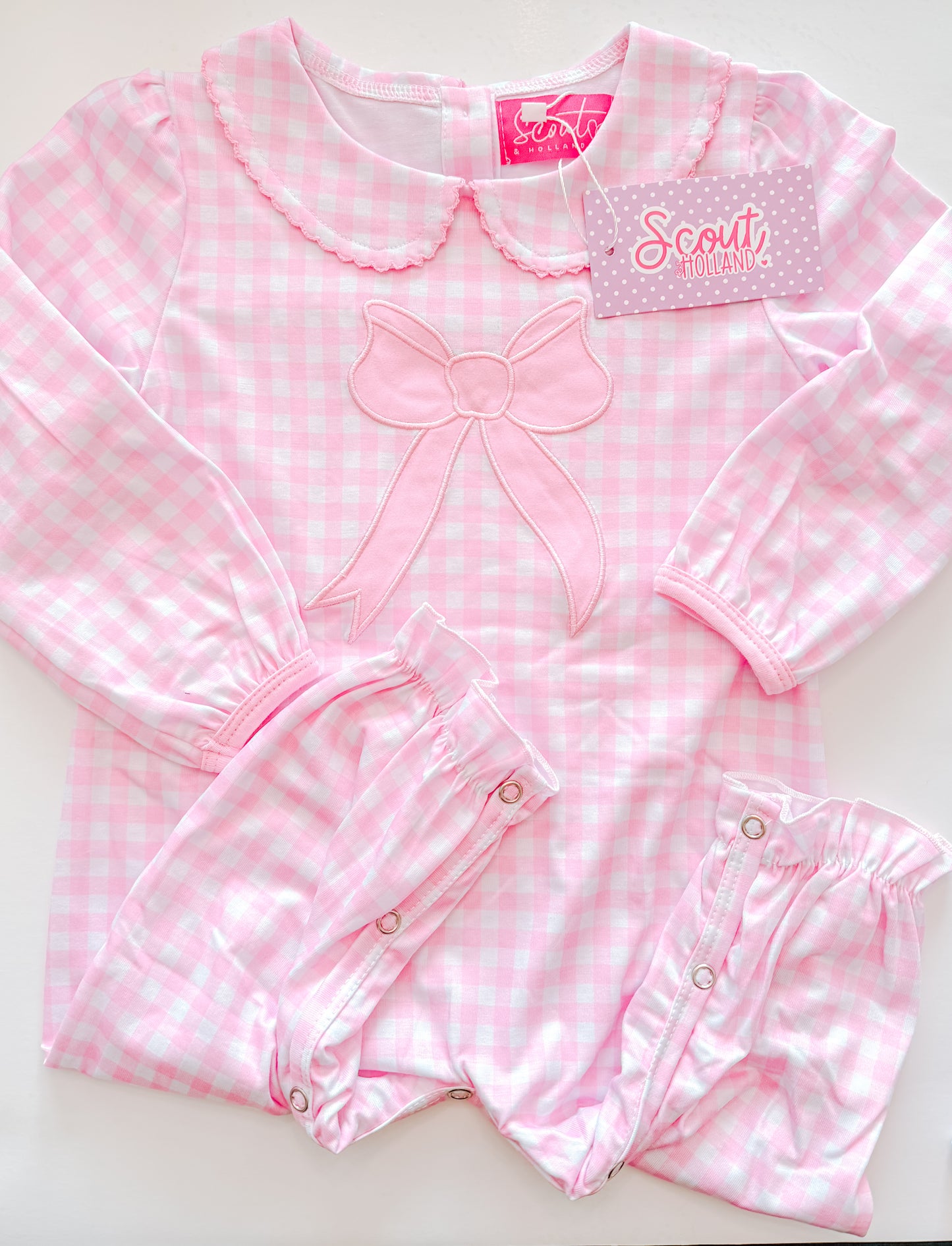 Gingham Bow Romper