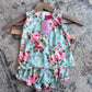 Turquoise Floral Diaper Set