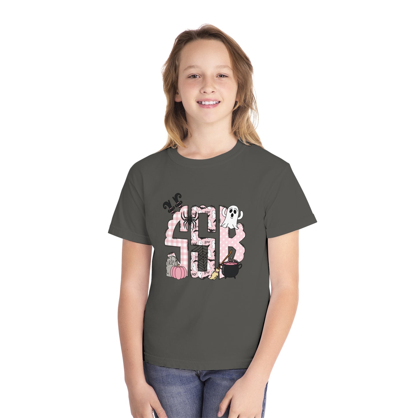 Spooky Monogram Youth Midweight Tee