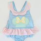 Pastel Colorblock Mouse Collection - Girl Swim 1 piece