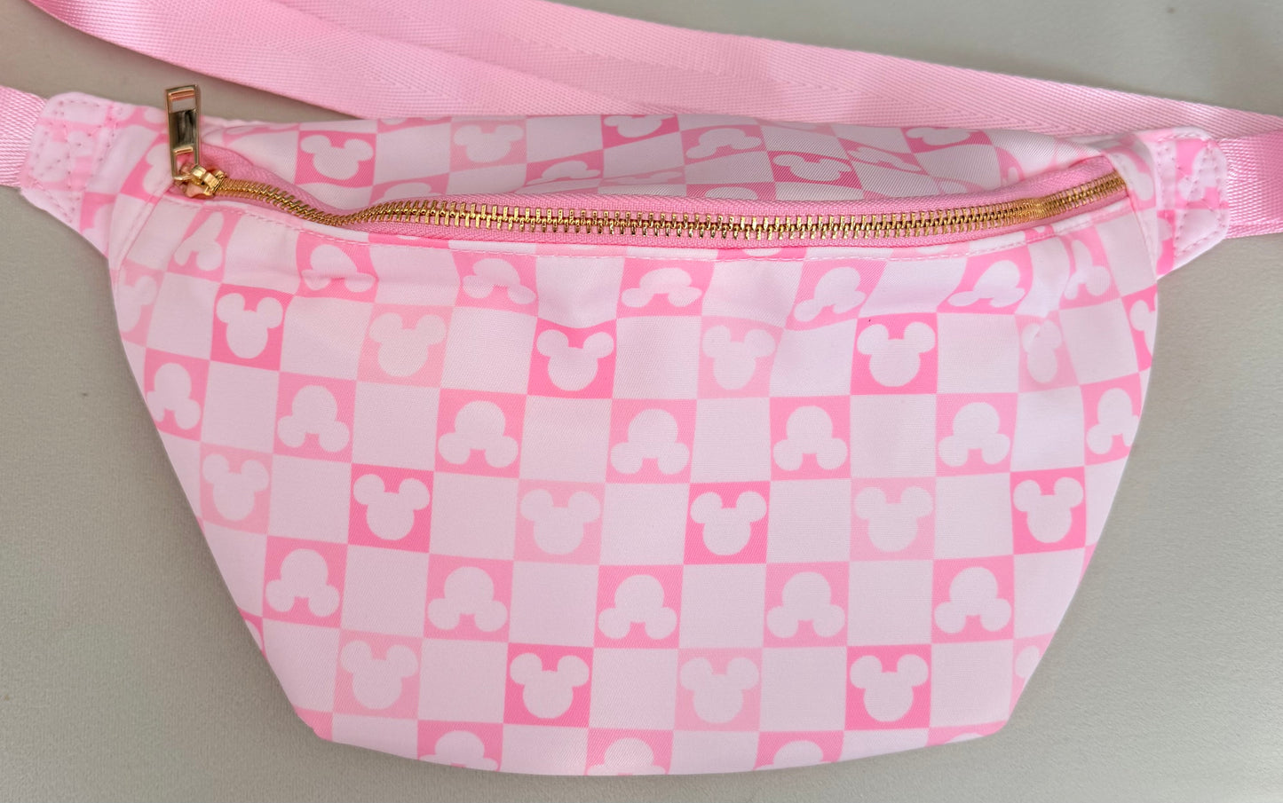 Medium Belt Bag - Pink Checkered