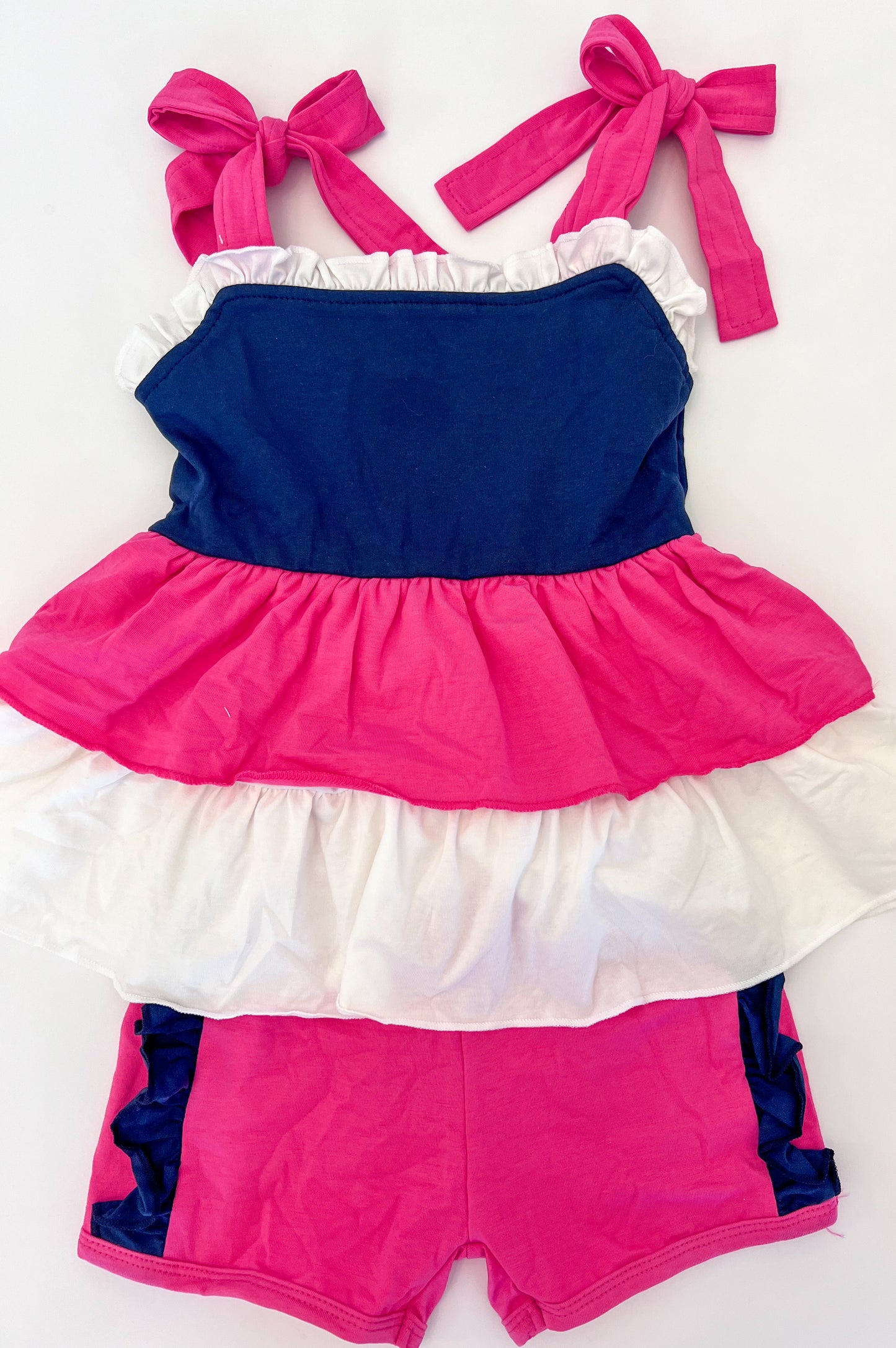 Navy and Pink Colorblock Set