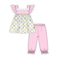 Pink Summer Floral Bubble Pant Set