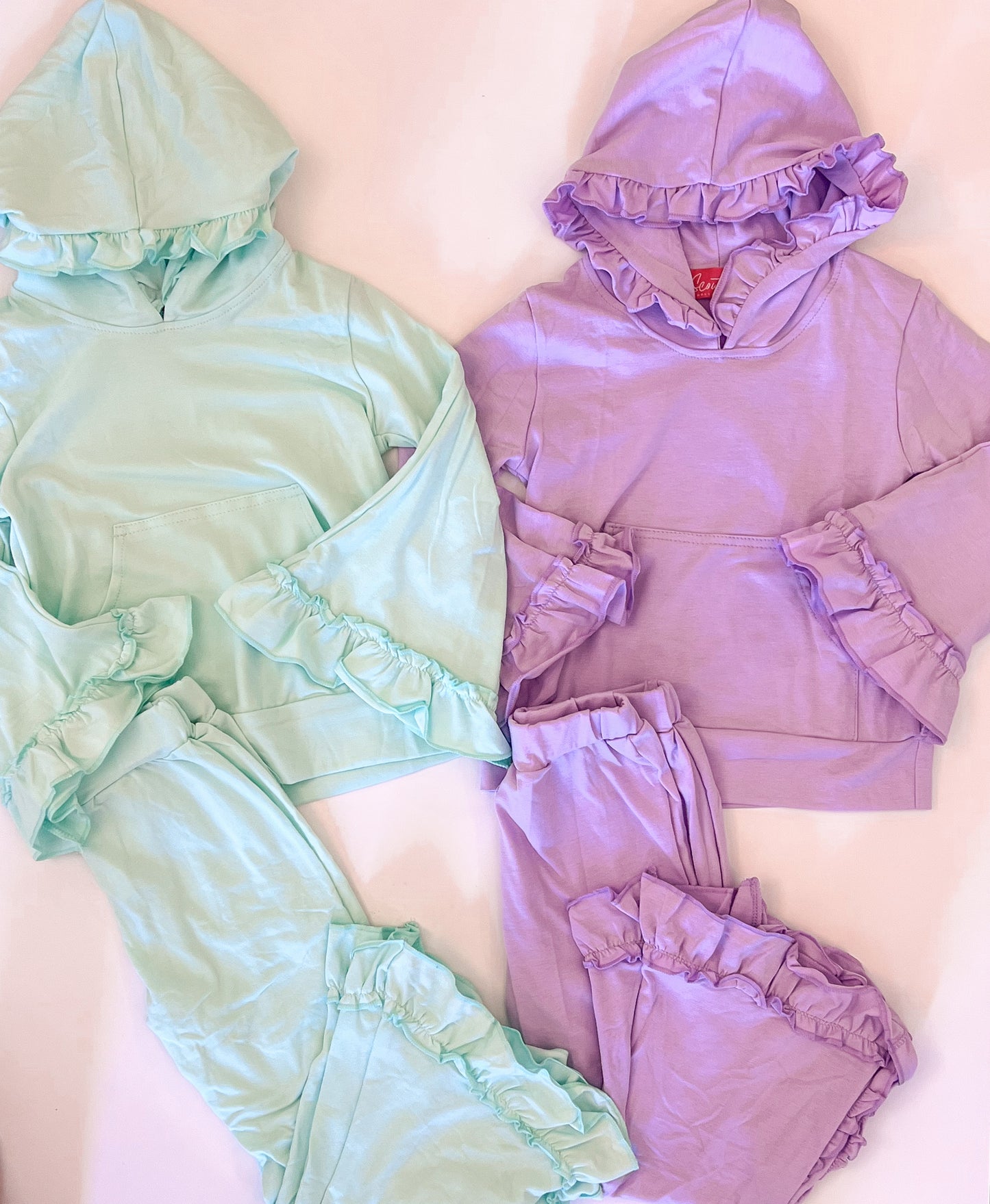 Girls Ruffle Jogger Sets