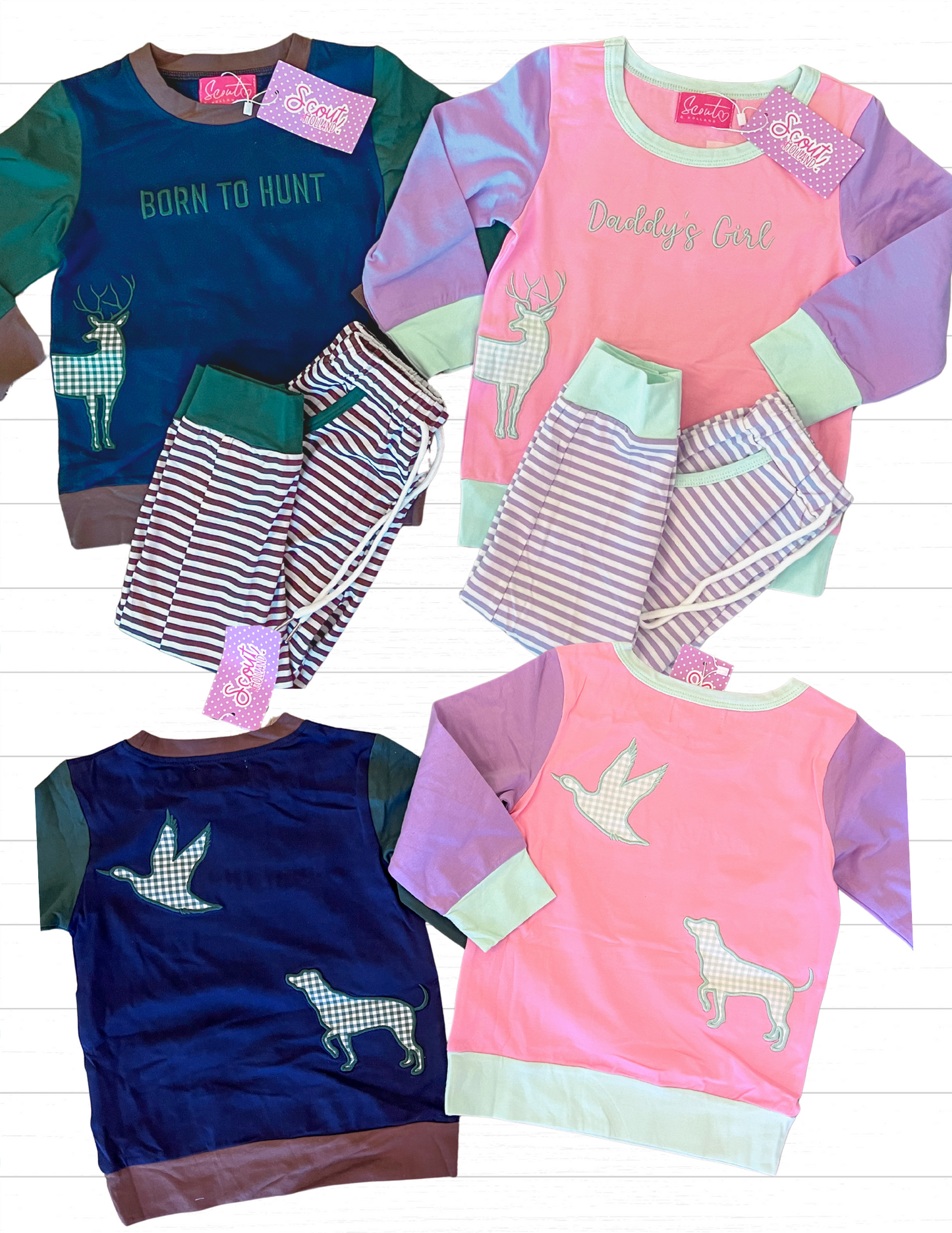 Hunting Appliqué Jogger Sets