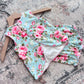 Turquoise Floral Diaper Set