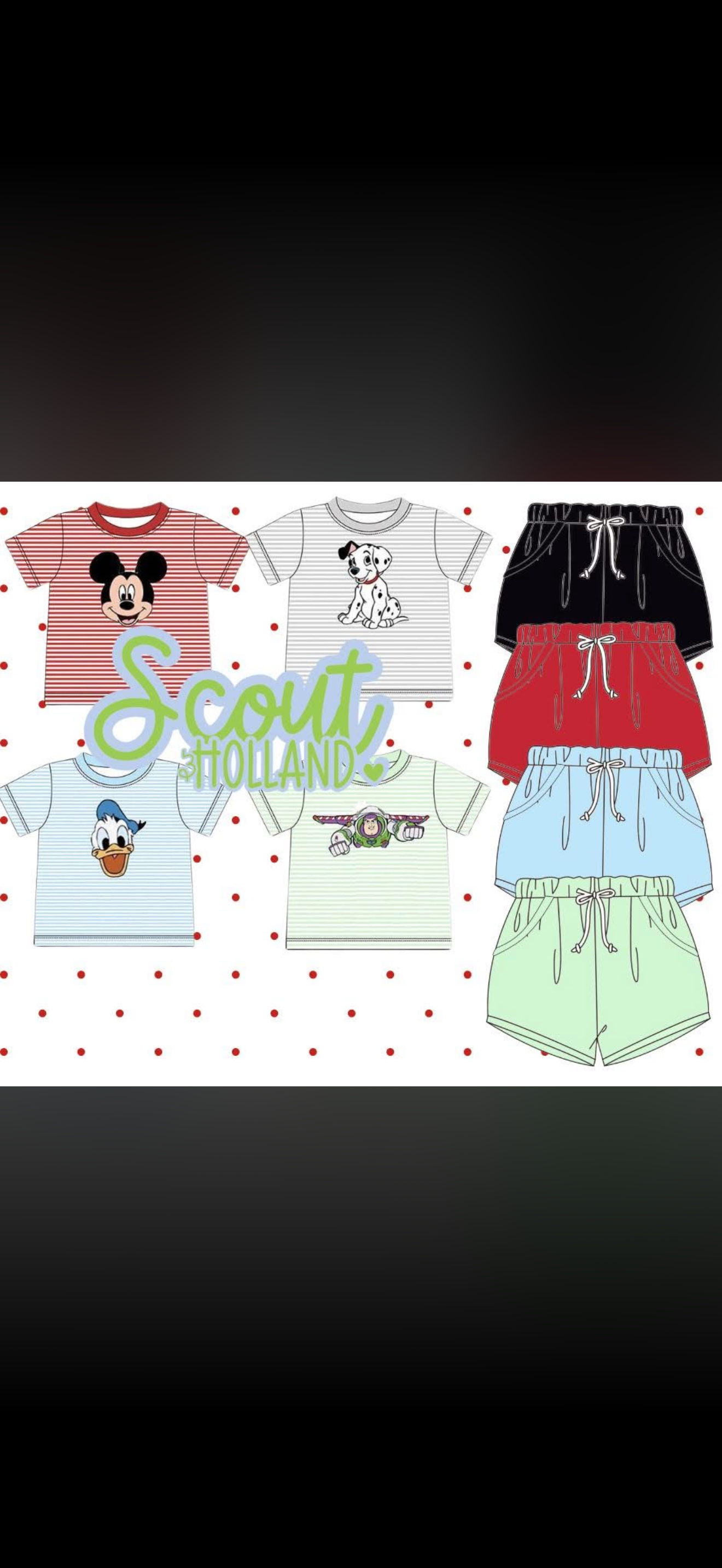 Character boy Shirt set/ Monster set/ Sail away boy set Collection2026 (PREORDER ETA MAY)