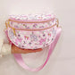 Large Belt Bag - Pink Checkered Balloon