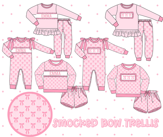 Bow Trellis Smocked Collection (PREORDER ETA AUGUST)