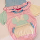 Pastel Colorblock Mouse Collection Summer Hooded Girl Bubble