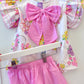 Bright Floral Bow Front Short Set