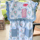 Blue Floral Bow Dress
