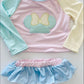 Pastel Colorblock Mouse Collection - Girl Swim Rash Guard Set