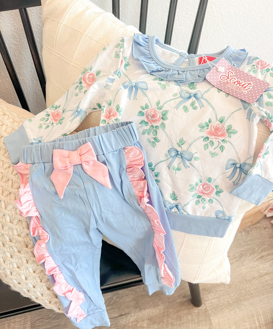Floral Coquette Jogger Set