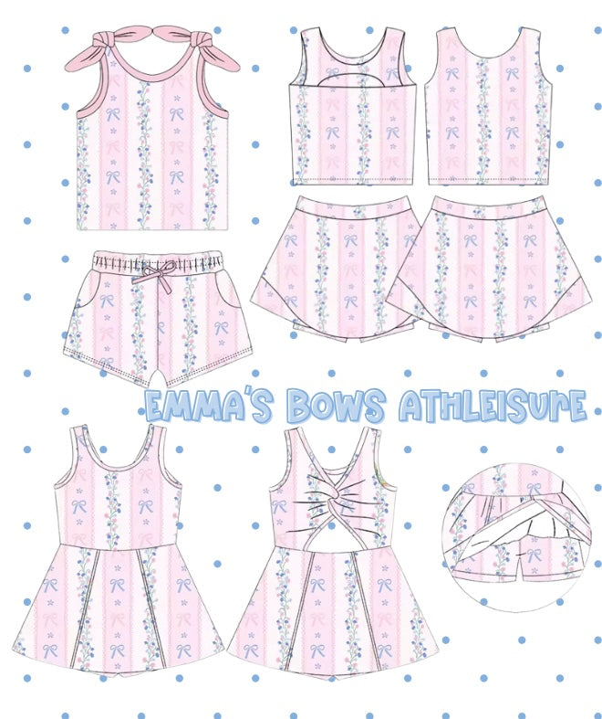 Emma’s Bows Athletic Skirt Set - Size Up
