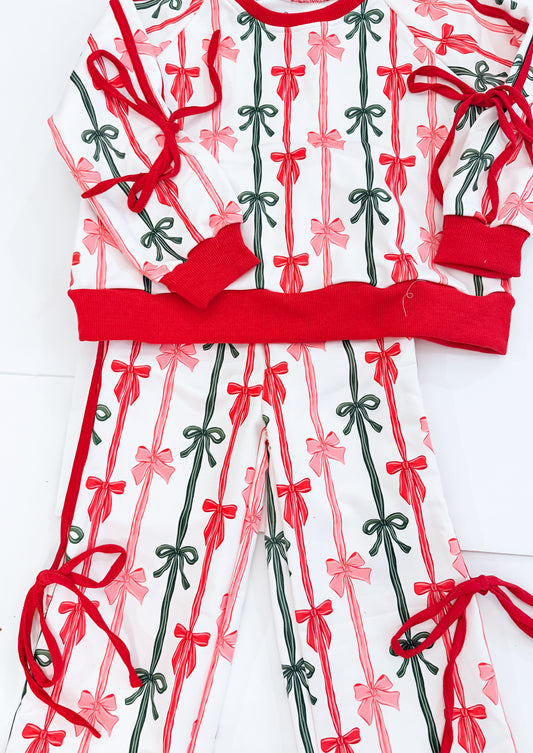 Festive Bow Jogger Set