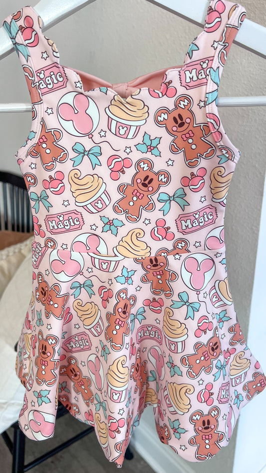 Printed Athletic Dress Collection - shorts attached