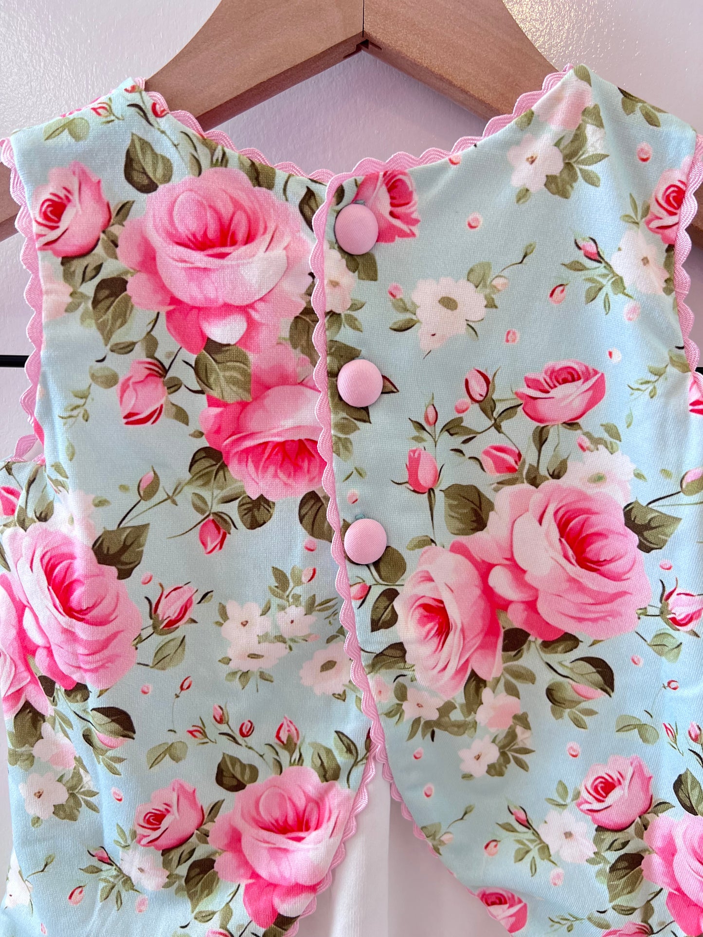 Turquoise Floral Diaper Set