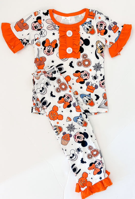 Halloween Mouse Ruffle Lounge Set