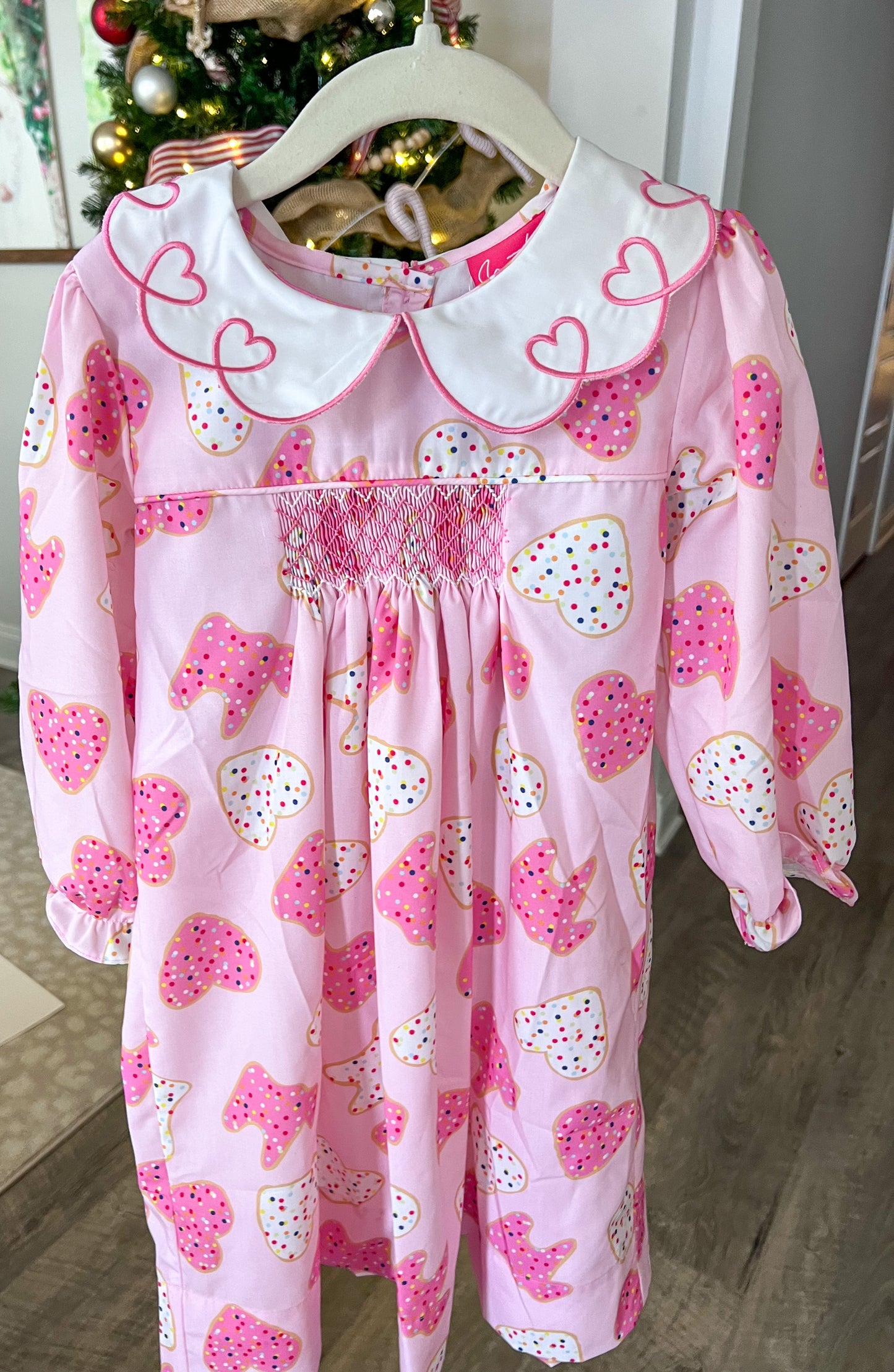 Smocked Valentine Animal Cracker Dress